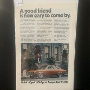 Vintage 1972 Buick Opal 1900 Sport Coupe Ad Advertisement
